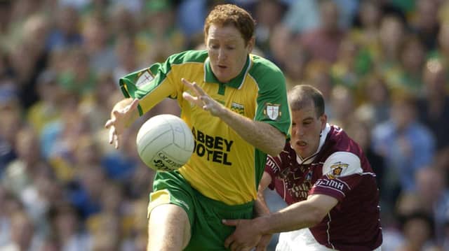 John Haran in action for Donegal back in 2003 against Galway