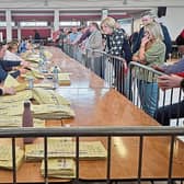 Counting of votes at the John Bosco Centre in Donegal Town