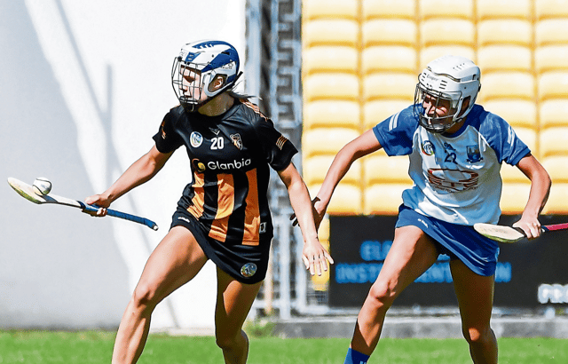 Asha McHardy (Kilkenny) gets away from Mairead Power (Waterford) during their All-Ireland senior camogie clash at UPMC Nowlan Park. Picture: BILLY CULLETON
