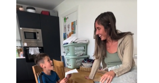 Laurie Flanagan and thrilled son, Charlie I PICTURE: TikTok