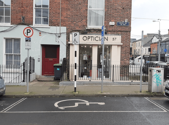 The accessible parking bay in question is located on Cecil Street, in Limerick city.