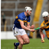 Eoghan Connolly, Tipperary, keeps tabs on Clare’s Aidan McCarthy during last Sunday’s game in Thurles. Picture: Michael P Ryan/Sportsfile