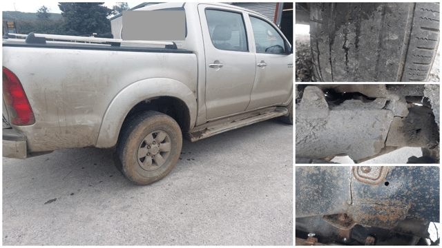 According to a post on social media, highlighting the detection, several safety issues were identified when the silver Toyota Hilux was stopped by gardai