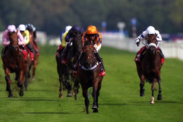 Horse and jockey first teamed up in the Poule d’Essai des Poulains (French 2000 Guineas) at ParisLongchamp and were only just outdone when beaten half a length by Metropolitan.