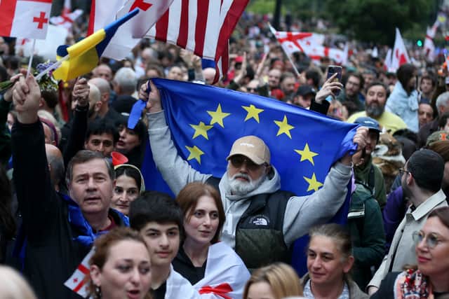 Large protests have repeatedly gripped the capital, Tbilisi, as the measure made its way through parliament.