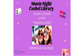 A poster advertising the Bealtaine Festival movie night at Cashel Library