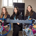 Crescent College Comprehensive students, Éadaoin O'Sullivan, Emily McMahon and Zoe Oliszewska