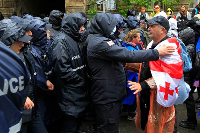 Renewed demonstrations have rocked Georgia for weeks, with demonstrators scuffling with police, who used tear gas and water cannons to disperse the crowds.