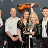 Caoimhín Mac Aoidh, Rab Cherry, Ellie Ní Fhonnghaile, Mairéad Ní Mhaonaigh, Aidan O'Donnell, Dermot McLaughlin & Conor Caldwell. Credit Diarmuid Greene.