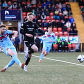 Dylan King in action for Institute against Ballymena. Pic by Tom Heaney, nwpresspics