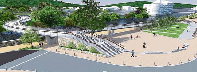 The bridges over the River Suir in Clonmel will be four metres wide, consisting of a double curvature alignment