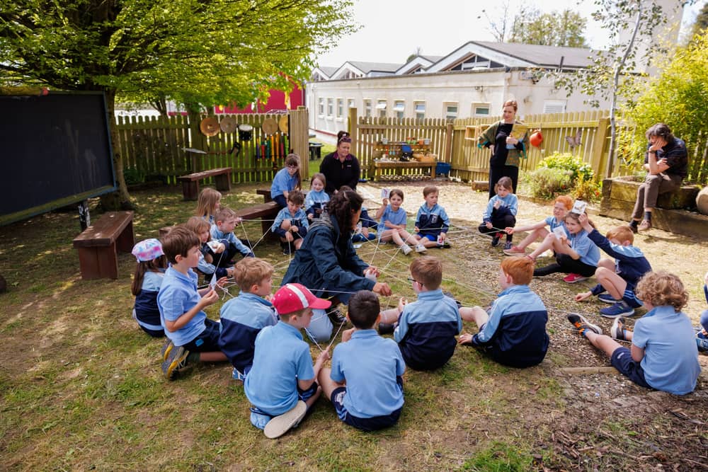 First class pupils from St Aidan’s National School in Kilmanagh learning about connections in nature at the launch of the Puffin Rock Wildlife Activity Book