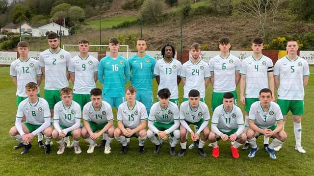 The Ireland schoolboys team that secured a 3-0 victory away to Wales