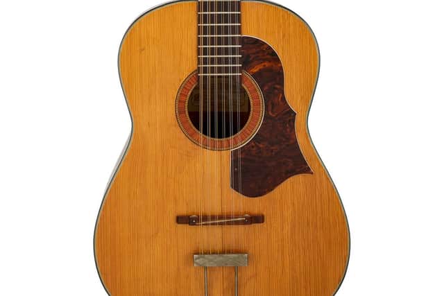 After the Hootenanny model, made by German firm Framus, was used by The Beatles, the guitar was then in the possession of Scottish guitarist Gordon Waller, known for being one half of the pop duo Peter & Gordon, who later gave the item to his band’s road managers.