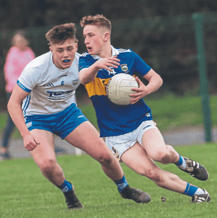 St Patrick's (Drangan/Cloneen) Daithí Hogan in action for the Tipperary minors last year. Tipperary under 20 footballers play Cork this evening in the Munster Championship
