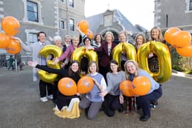 Limerick based Jack and Jill nurse liaison manager Margaret Naughton pictured celebrating the milestone with Jack and Jill CEO Deirdre Walsh and members of the nursing team I PICTURE: Conor McCabe