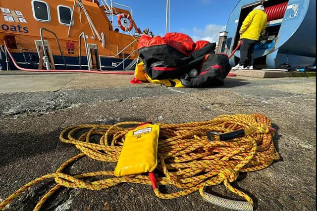 A lifeboat was also launched from Lerwick despite rough sea conditions, which arrived 15 minutes after the boat sank and stayed for five hours.
