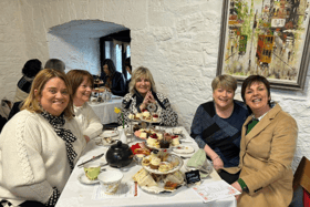 They were obviously having great fun at this table  on Saturday March 9,  to mark the 50th anniversary of the restoration of Holycross Abbey.