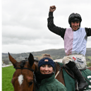Jockey Jack Kennedy celebrates aboard Teahupoo after winning the Paddy Power Stayers' Hurdle at the Cheltenham Festival. Picture: David Fitzgerald/Sportsfile