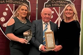 Manus O'Donnell receiving the Pat Trainor Award