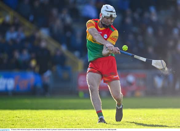 Martin Kavanagh of Carlow during the Dioralyte Walsh Cup Round 3 match between Wexford and Carlow at Chadwicks Wexford Park in January PIC: Sportsfile