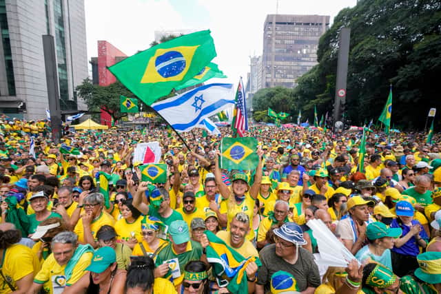Mr Bolsonaro is seeking to show his base is resilient while he is investigated by federal police over his alleged role in the January 8 2023 attacks on government buildings by his supporters over his election loss.