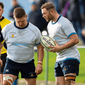 File photo: Winning try scoring Brendan Barron hatching out a plan with Kilfeacle teammate Simon Barry.