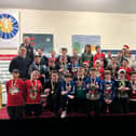 The St Brendan's PS panel and backroom team with Cormac Egan.
