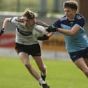 Action from Colaiste Ailigh's loss to Lumen Christi, Derry