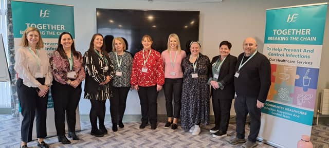 Staff from the HSE/South East Community Healthcare’s Infection Prevention and Control team and participants from private nursing homes and disability organisations in the Hoban Hotel, Kilkenny