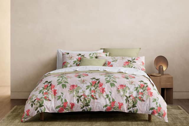 1. Florian Quilt Cover Set, Soft Fern, from £129, Double, to £149, Super King, Sheridan