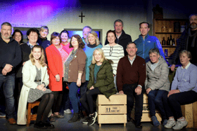 The cast and crew of The Fr Mathew Players - The Playboy of The Western World which will be staged at New Inn Community Centre- from Wednesday, February 21 to Sunday, February 25 at 8pm.