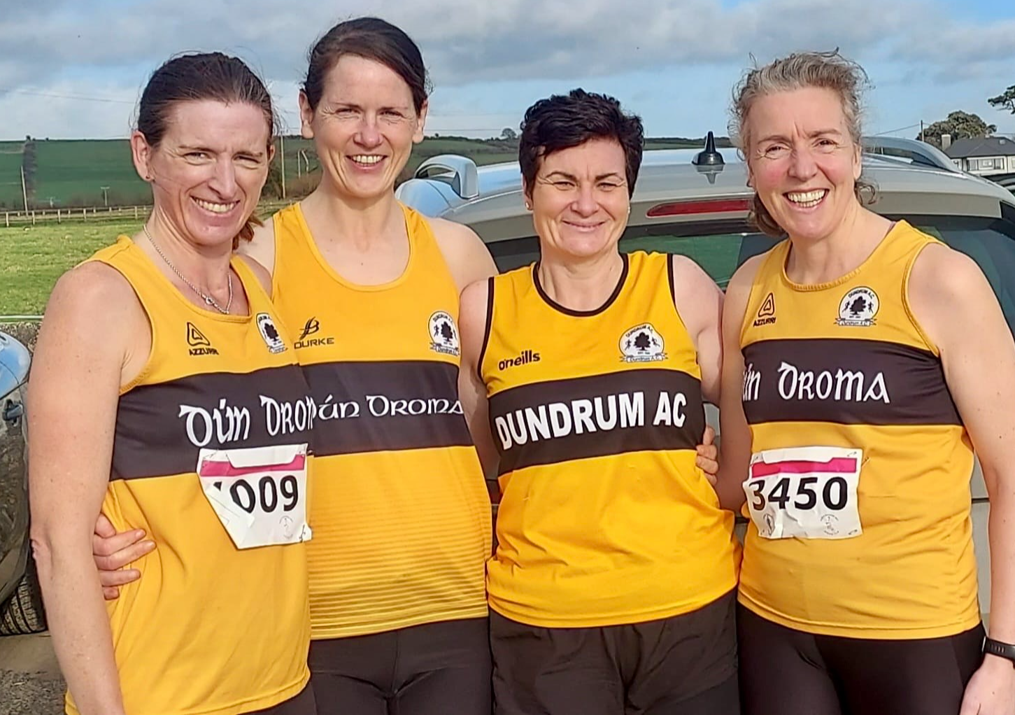 Dundrum AC  ladies were all smiles after taking part in the John Treacy 10 Mile Race in Dungarvan.  From left to right: Karen Coughlan, Linda Grogan, Claire Ryan and Mairead Julian.