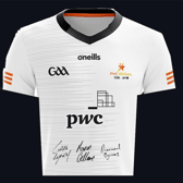 Unique, limited edition, framed and signed three-in-a-row commemorative jersey
