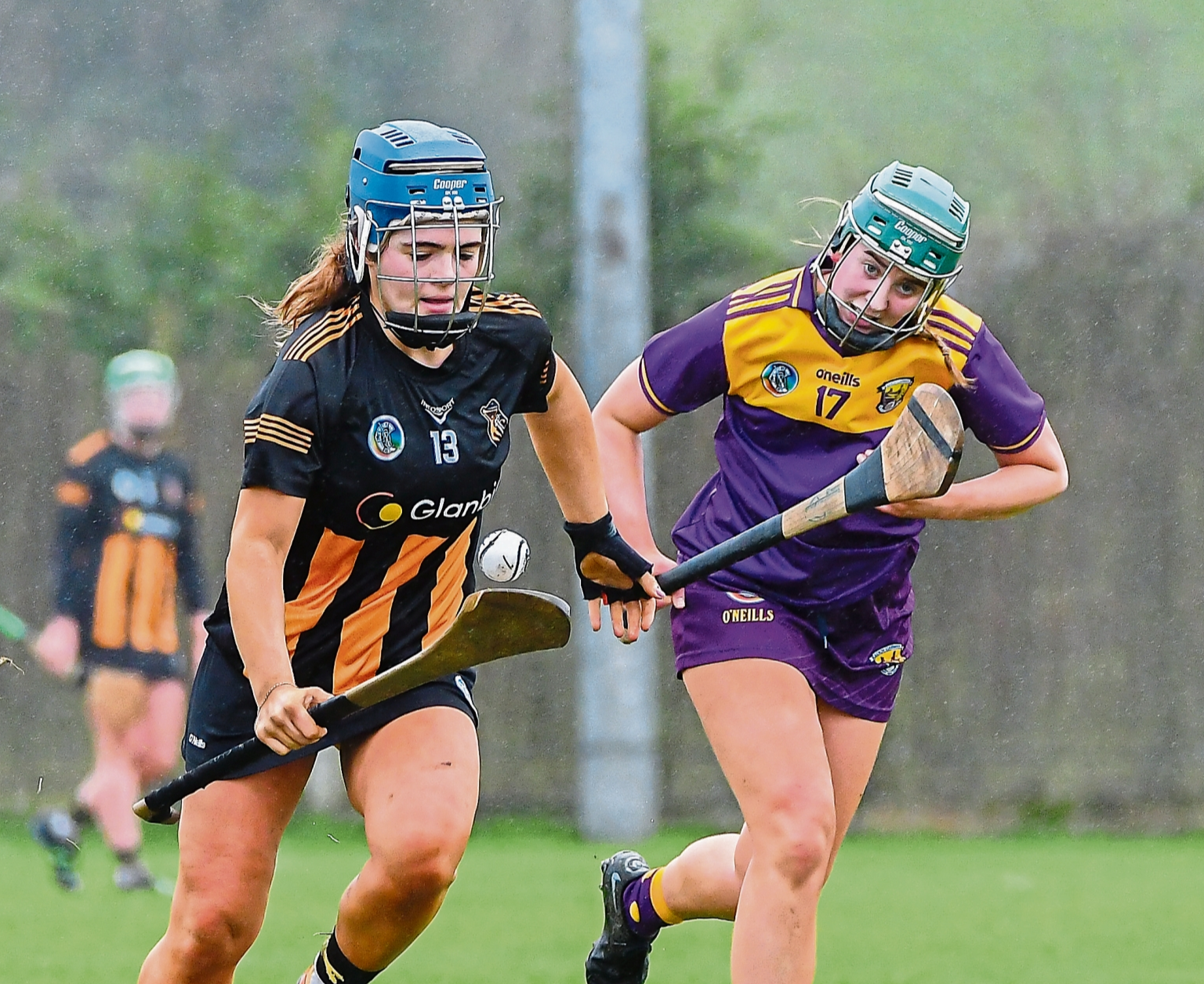 Afton Grace (Kilkenny) in action against Wexford’s Roisin Cooney. Picture: Billy Culleton