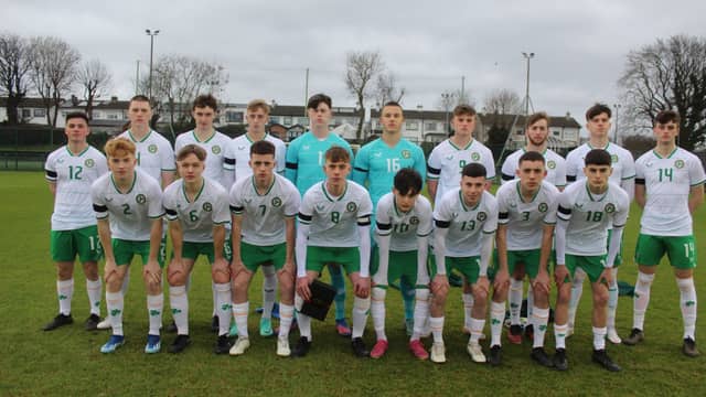 The Ireland squad before their U-18 Boys’ Schools friendly agaisnt Australia