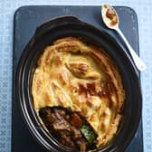 Tenderstem broccoli, and carrot and parsnip mash, to serve (optional)