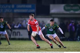 Peter Lynch of Louth in action against Eoghan Frayne of Meath during the O'Byrne Cup quarter-final at Donaghmore Ashbourne GAA Club in Ashbourne, Meath. Photo by Seb Daly/Sportsfile