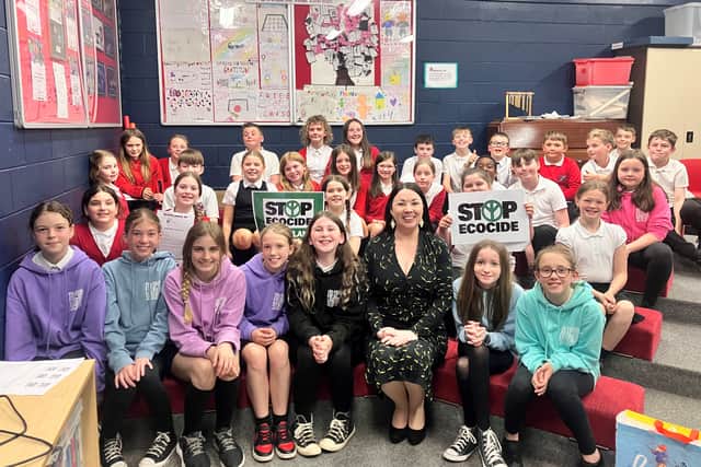 Ms Lennon toured schools around central Scotland ahead of launching her plans, speaking to children about their hopes and fears around the environment.