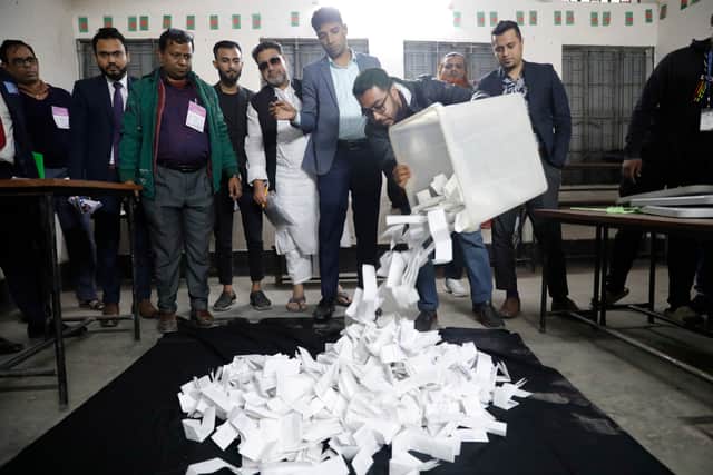 “We are not boycotting an election — what we are boycotting is a fake and one-sided election that this government is carrying out,” Mr Khan added.