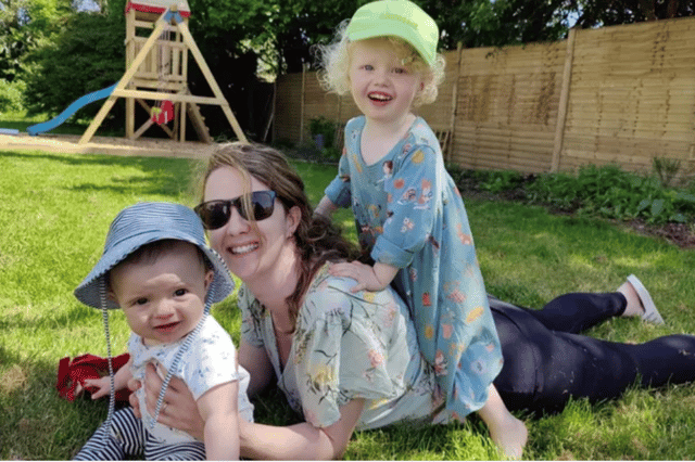 Catriona Logan with her son Barra (age 1) and Kitty (age 3) | PICTURE: Logan family, GoFundMe