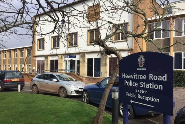 He was arrested in Exeter city centre at 11am on October 3 after being abusive to members of the public.