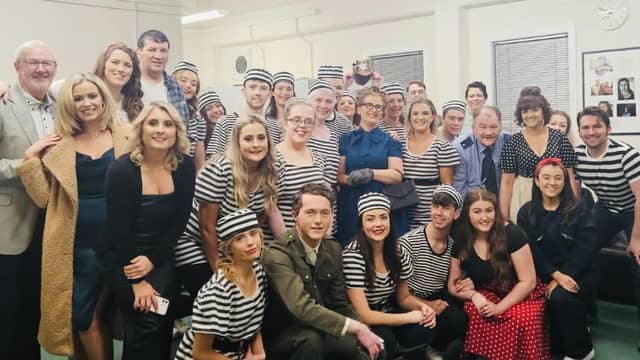 Letterkenny Music and Drama Group after performing ' All Shook Up'