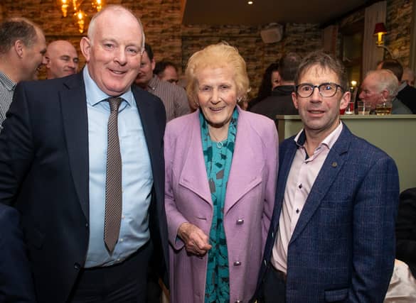IFA President-elect, Anna May McHugh, NPA MD, John Fitzpatrick, Laois IFA Chairman at the homecoming in Abbeyleix. Picture: Denis Byrne