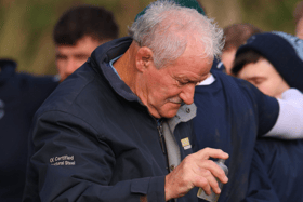 BLESSED TO HAVE A CLUBMAN LIKE HIM! Mr Boots (John Hanly) giving his blessing to the Kilfeacle team as he does before every game, a great Kilfeacle & District clubman. Pic: Vincent Flynn