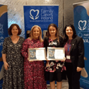 L-R Fiona Hartigan Community Support Manager,Family Carers Ireland, Sinéad O Brien Clare Family Carer of the Year, Aisling Sexton Limerick Family Carer of the Year, Jean Ryan Community Support Manager