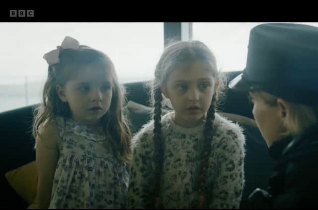 Scarlett played the role of Mary Corrigan (pictured below, left) and even at such a young age the experience and fun she had on set was 'immense', according to her mum.