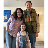 Brooke, pictured with her on-screen parents, plays the role of Freya Mullan, a non-verbal, autistic child in the BBC drama.