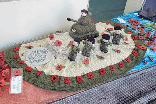 People from Yarn Bomb Hemel Hempstead – which has more than 900 members, 30 of whom are active – has put up roughly 35 toppers – both old and new – to pay their respects to those who served.