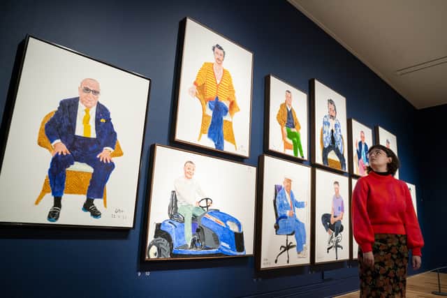 The pieces in the exhibition have been created in pencil, pastel, ink and watercolour, with Hockney also making use of a 35mm camera and apps on his iPhone and iPad.